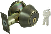 ProSource DB81V-PS Deadbolt, 3 Grade, Antique Brass, 2-3/8 to 2-3/4 in Backset, KW1 Keyway, 1-3/8 to 1-3/4 in Thick Door